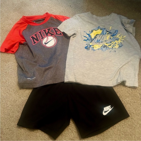 Nike Other - Nike Toddler Bundle Size 4 & 4T 
2 short sleeve Tshirts and one pair of shorts